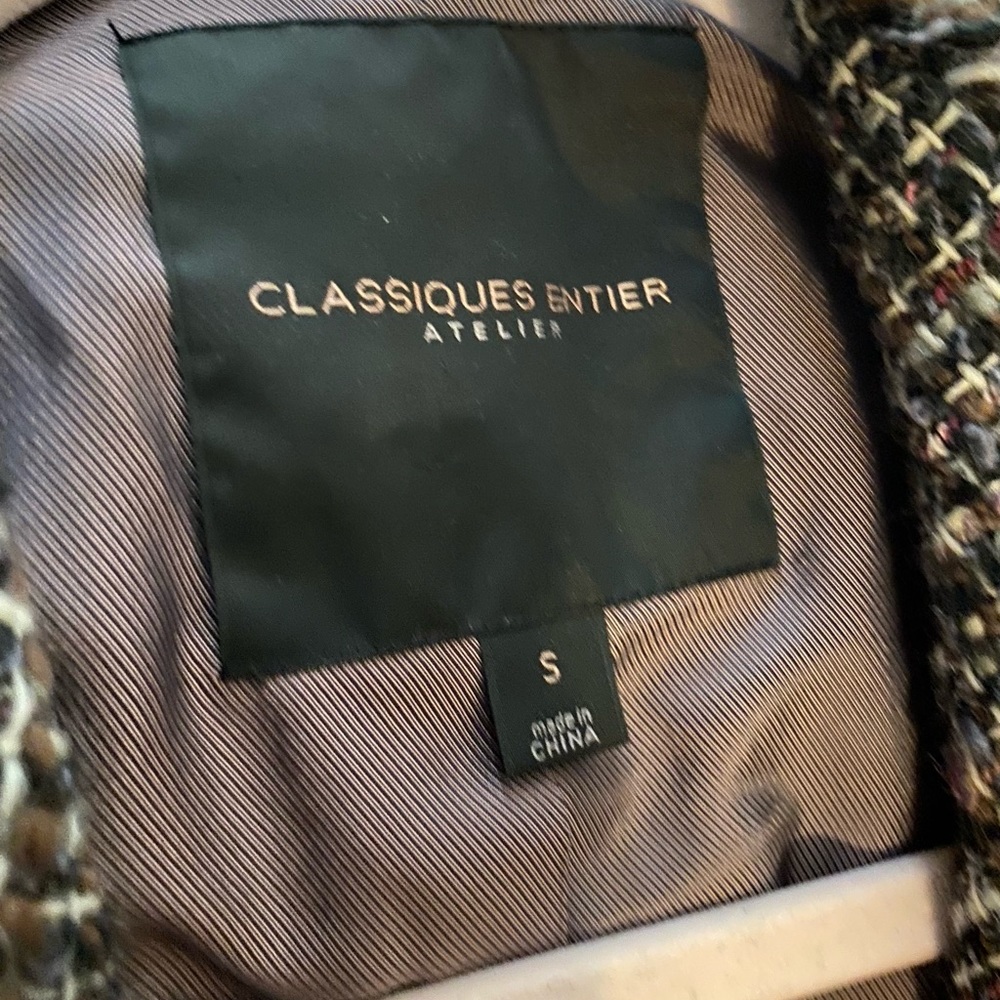 Classiques Entier Tweed Wool Blend Blazer Size Small - Picture 3 of 5